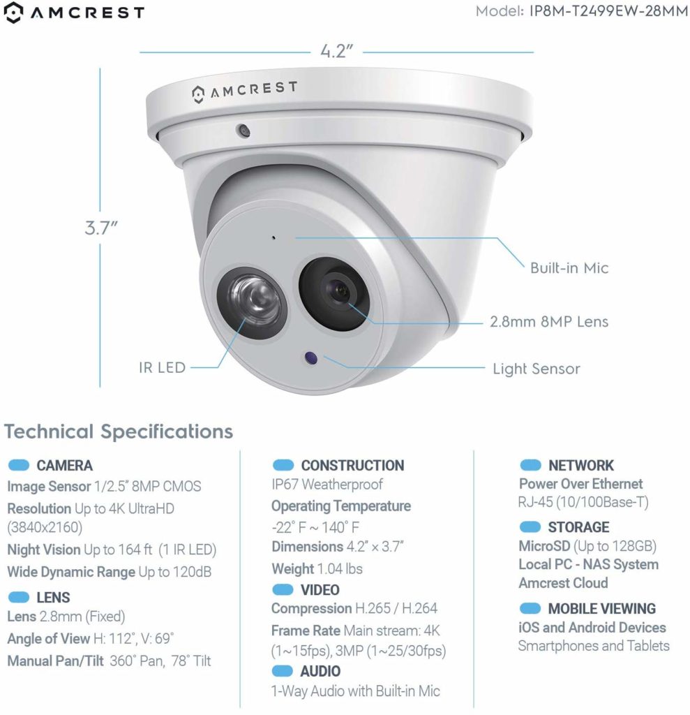 IP8M-T2499EW-2.8MM-Amcrest IP Camera