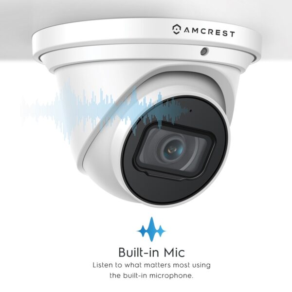 4MP PoE IP Outdoor/Indoor Vandal Proof Dome Camera, 2.8mm Wide Angle,  H.265, Support Firmware Upgrade, Compatible with Hikvision NVR and Blue  Iris